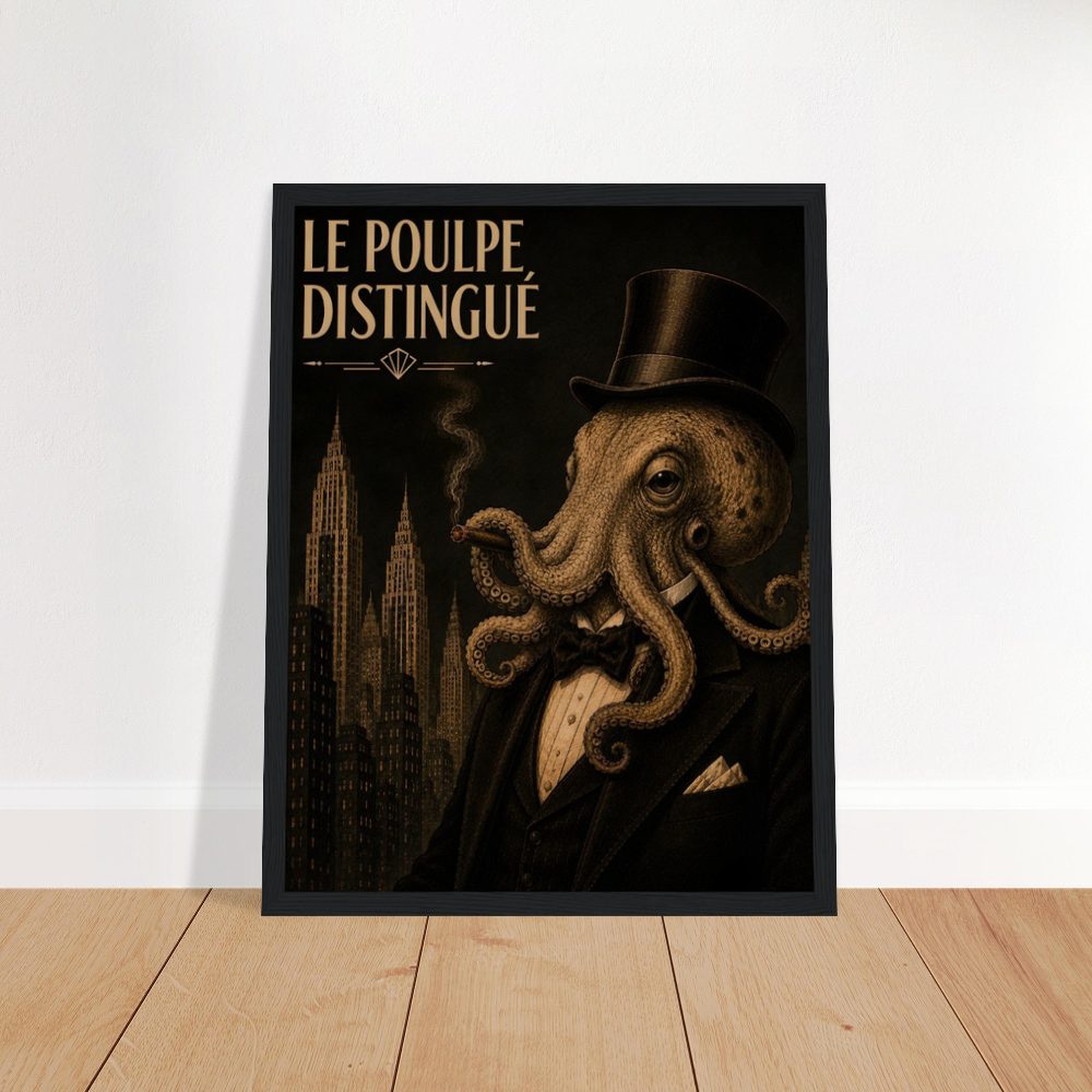 Octopus Smoking Framed Poster