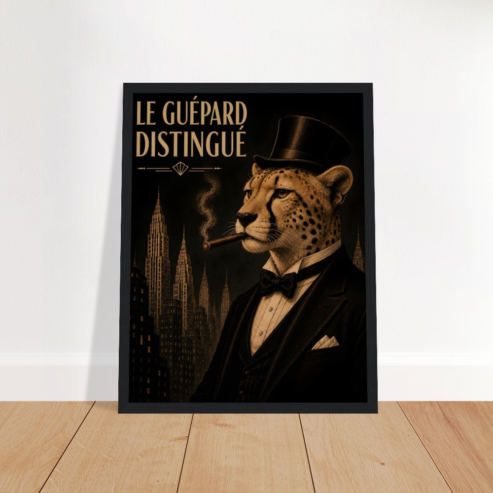 Cheetah Smoking Framed Poster