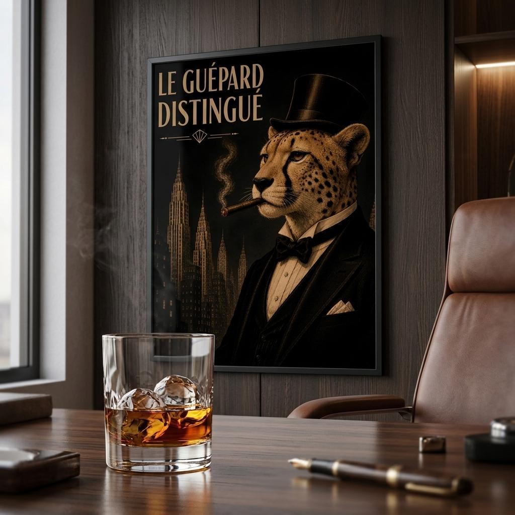Cheetah Smoking Framed Poster